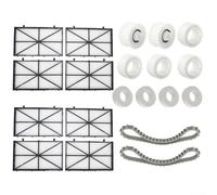 Complete Replacement Kit for Dolphin Robotic Pool Cleaners CC for Plus M400 M500, 20-Piece Set for 8 Filters 2 Belts 6 Guide Wheels 4 Positioning Wheels, Easy Install Maintenance Parts Accessories