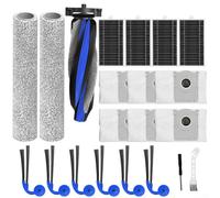 Complete Replacement Kit with Main Brush, Side Brushes, Roller Brushes, For HEPA Filters, Mop Cloths and Dust Bags for Ecovacs For Deebot T90 Pro For Omni Robot Vacuum and Mop, White/Black(B)