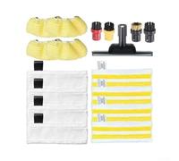 Complete Replacement Parts for Karcher for easyfix SC1 to SC5-15pcs Cleaning Brush Set with Microfibre Cloth and Scraper