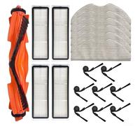 Complete Replacement Parts Kit for Xiaomi S40 OV81 Robot Vacuum Cleaner. Includes Main Brush, Side Brush, HEPA Filter and Mop (Nylon/Plastic/Microfiber). Easy Installation.Cleans Floors(B)