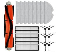 Complete Replacement Set with Main Brush, Side Brushes, Filters and Mop Cloths for Mova Z500 Robot Vacuum Cleaner to Improve Cleaning Performance (B)