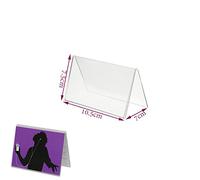 Complete Retail Solution Ltd Acrylic Clear Menu Show card Name Place Table Setting Display Tent Stand Holder (10, SMALL)