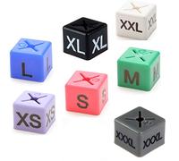 Complete Retail Solutions Ltd GARMENT CLOTHES MARKER SIZE CUBES PACK OF 50 EACH SIZE XS,S,M,L,XL,XXL (SET OF 7)
