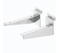 Complete Retail Solutions Ltd NEW 20cm SLATWALL WOODEN SHELF BRACKETS (pair) HEAVY DUTY FOR SHOP FITTINGS (1)
