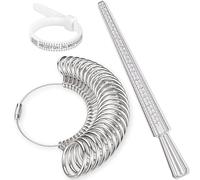 Complete Ring Sizing Kit | UK A-Z | Ring Sizer Mandrel/Rod | Adjustable Ring Sizer | White Strip | Polished Aluminium | Accurate Sizes | Family-Run Lancashire Business