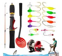 Complete Rod and Reel, Combo Equipment Complete Kit, Portable Complete Set with Rotating and Easy Assembly for Beginners Adults