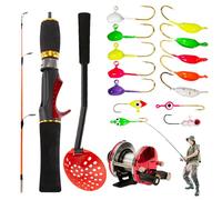 Complete Rod Kit, Combo Equipment Complete Kit - Portable Complete Set of Casting for Adult Enthusiasts and Outdoor Adventures