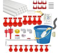 Complete Set Automatic Chicken Waterer Cups with PVC Pipe,Chickens Water Cups, Chicken Waters,Poultry Waterer,Chickens Watering System,Poultry Waterer,Durck Watering System,for quails, geese and ducks
