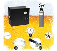 Complete set Beer Dispenser, Beer Machine - AS-40, 2-lines, continuous cooler, wet cooler - Green Line Type M, Type D