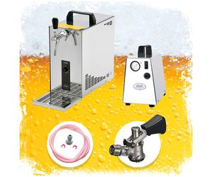 Complete set, beer dispenser, Lindr PYGMY 25, Beer tap chiller, dispenser - 1-line beer dry cooler, 35 litres, Green Line Type S