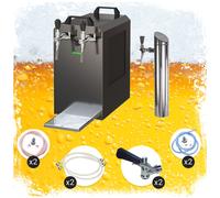 Complete set - beer dispenser - STREAM 80K beer case, through-flow cooler 2-line dry cooler Type D, Type A