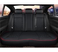 Complete Set Car Seat Covers Leather Custom Non-Slip Car Rear Seat Covers For BMW E39 1995 1996 1997 1998 1999 2000 2001 2002 2003 2004(Black Red 4pcs)