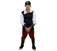 Complete Set: Men's Pirate Costume Buccaneer Störtebeker L013 Size 52 L