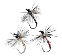 Complete Set of 10 Reflective Chironomid Imitation Dry Flies Designed to Mimic and Attract Fish Effectively (12# red)