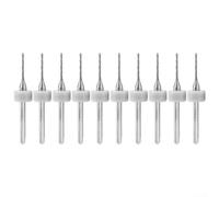 Complete Set of 10PCB Carbide Drill Bits Designed for Optimal Performance in Engraving on Various Materials like Wood & Plastic (0.9mm)