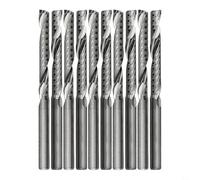 Complete Set of 10pcs Carbide Spiral End Mills with a Standard Shank Size for CNC Routing