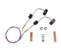 Complete Set of 2 N Scale LED Traffic Lights Pedestrian Signals with Easy Thread Base