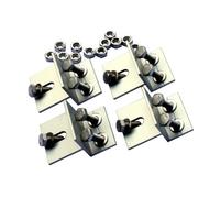 Complete set of 4 solar panel brackets for mounting solar panels on motorhomes, caravans, boats, roofs or any flat surfaces