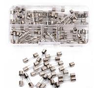 Complete Set of Assorted Quick Blow Fuses Contains 150pcs of Reliable Glass Tubes from 0 1A to 30A Ratings