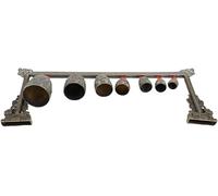 Complete Set of Chinese Bronze Meditation Gongs with 7 Decorated Bells for Sound Healing, for Mindfulness Yoga Artistic Home Styling Chinese Mysterious Decor Gifts