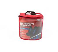 START Universal Flash Car Seat Covers Full Set Airbag Headrest Polyester Comfort Protection Black Blue