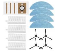 Complete Set of Replacement Filters, Mop Cloths, and Dust Bags for ILIFE A12 Pro Self Emptying Robot Vacuum (A)