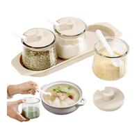 Complete set of spice bottles with lid - spice jar|Versatile safe sugar salt storage solution for baking cooking organization