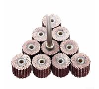 Complete Set of Ten Flap Grinding Wheels at 240 Grit with One Mandrel, for Metal Finishing Work