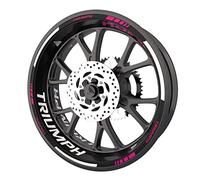 Complete Set of Wheel Rim Stickers for Triumph Premium Quality (2 Wheels) (Fuchsia)