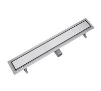 Complete set shower drain with the duo grate made of stainless steel (tiled cover) including siphon with odour stop, 25 year guarantee, dimensions from 50 to 100 cm selectable