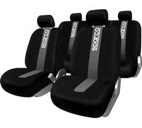 Complete Set SPC1011 Universal Front And Rear Car Seat Covers Gray S