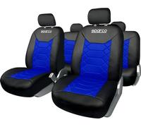 Complete Set SPC1016 Universal Car Seat Covers Black/Blue Honeycomb SPARCO