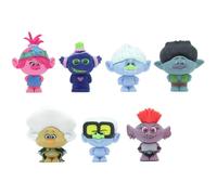 Complete Set TROLLS WORLS TOUR 7 Figures 4cm Collection Original Puzzle Palz Eraser DreamWorks
