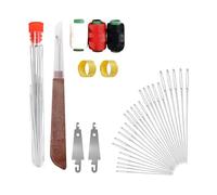 Complete Sewing Tools 37PCS Stable Stainless Steel Pins for Leather Repair Crafting Travel Hand Stitching Set