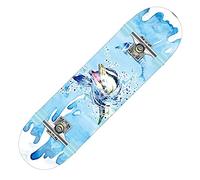 Complete Skateboard, 8 Layers Canadian Maple Double Kick Trick Board, Skateboards for Beginners, Adults, Kids and Teens