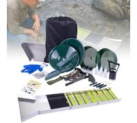 Complete Sluice Box Gold Panning Kit with Folding Design and Portable Mining Equipment for Adult Prospectors and Beginners