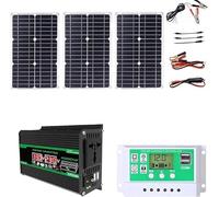 Complete Solar Inverter Kit 4000 W RV Solar Panel Kit Includes 50 A Controller and 75 W Solar Panel for Home and Outdoor Power Generation