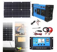 Complete Solar Panel Kit for Caravan, Solar Panel System with Charge Controller, Inverter & Mounting Accessories for RVs, Camping, and Off-Grid Use