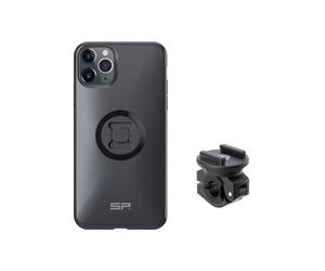 Complete SP CONNECT Motorcycle Bundle fixed on rearview mirror - iPhone 11 Pro M