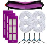 Complete Spare Parts Set For Eureka J15 Pro Ultra Robot Vacuum Including Main Brush Four Side Brushes Filter And Reusable Mop Cloths For Floors
