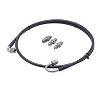 Complete Stainless Clutch Line with AN3 Fittings Compatible with 06-15 Si Master to Slave Cylinder and Similar Models