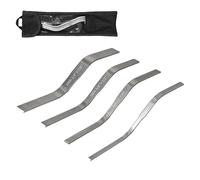 Complete Stainless Steel Grout Spatula Set 3 / 8inchx1 / 4inch / / 2inch 5 / 2inch / 4inchx7 / 8inch Multi Purpose Design Oxford Storage Bag Included Double Flat Trowel Set