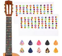 Complete Starter Kit for Guitar Learners, Featuring Fretboard Note Decals and Plectrum Set for Easy Practice and Skill Development.