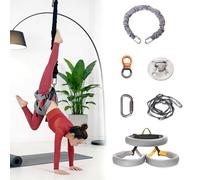 Complete Suspension Training Kit, Yoga Bungee Cord Rope, Heavy Resistance Band Set, Backward Flip Training Equipment, for Home Gym, Pilates & Agility Training(55KG/121.3lb)