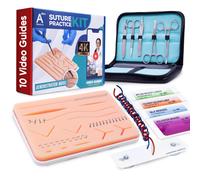 Complete Suture Practice Kit w/How-To Suture HD Video Course, Training Manual & Carryall Case - Educational Use Only