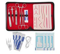 Complete Suture Practice Kit with High-Quality Japanese Steel Instruments - Reusable Silicone Suturing Pad - Ideal for Medical Students, Veterinary, and Nursing Training