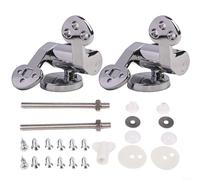 Complete toilet seat hinge replacement set with soft close mechanism, includes screws, nuts, spacers, and installation tool for secure fit (A)