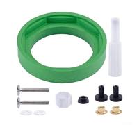 Complete Toilet Tank Coupling Kit Including Gasket Bolt Locking Rings and Washers for Two-Piece Toilets