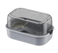 Complete Turtle Habitat | Turtle Tank Kit - Turtle Aquarium Starter Kit, Full View Turtle Aquarium Kit, Turtle Terrarium Kit, Multi-Function Area, Stunning Habitat, Bottom Drain, Bask Stage For Small