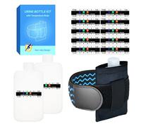 Complete Urine Test Kit - 3.5 oz Translucent Smaller Bottle, Hidden Non-Falling Leg Strap, High Elasticity, Urine Test Thermometer Label and Bag